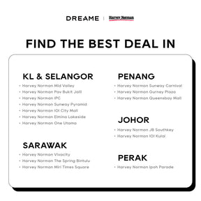 Harvey Norman promotional deal card for Dreame robot vacuum in Malaysia regions