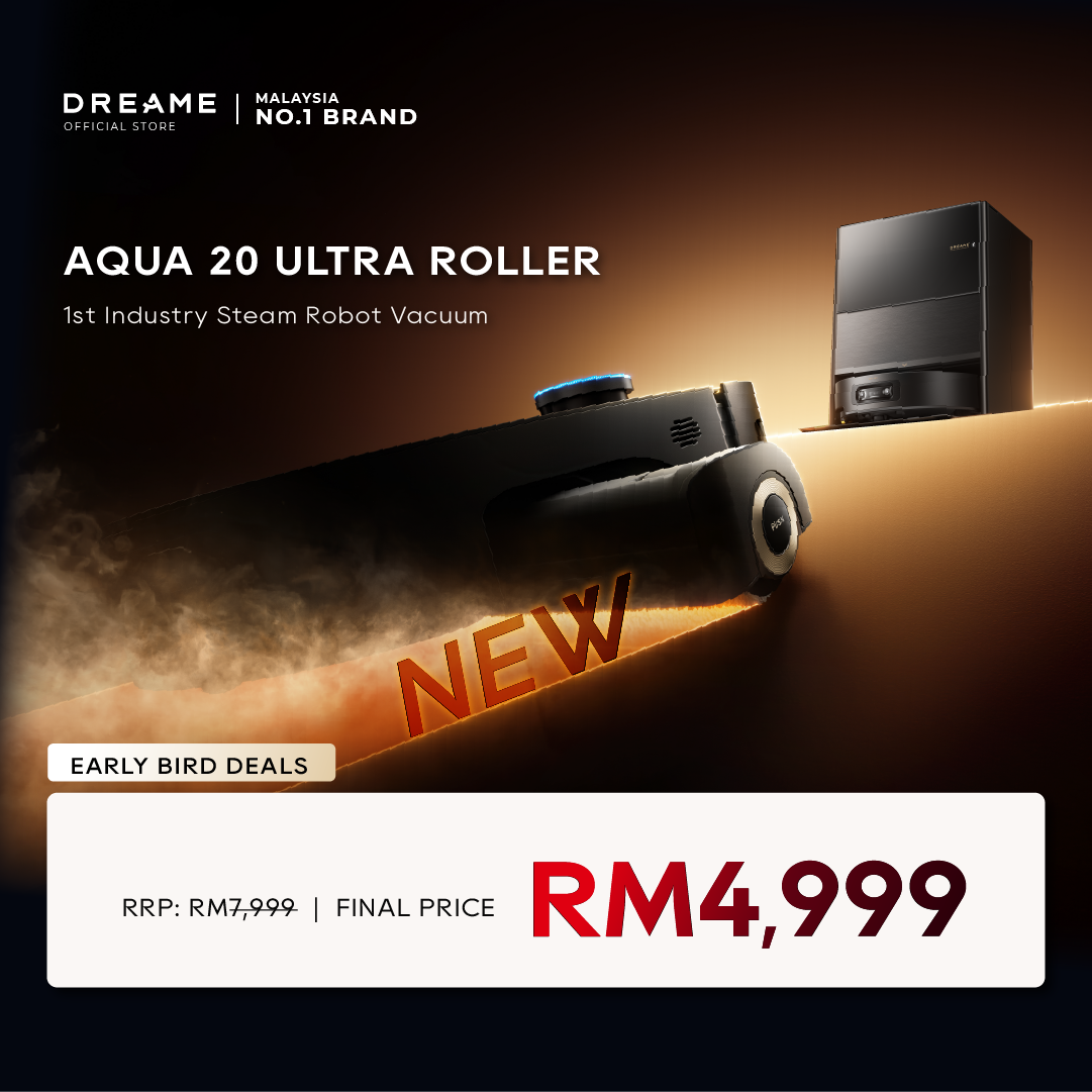 [PRE-ORDER 30 DAYS] Dreame Aqua 20 Ultra Roller Robot Vacuum