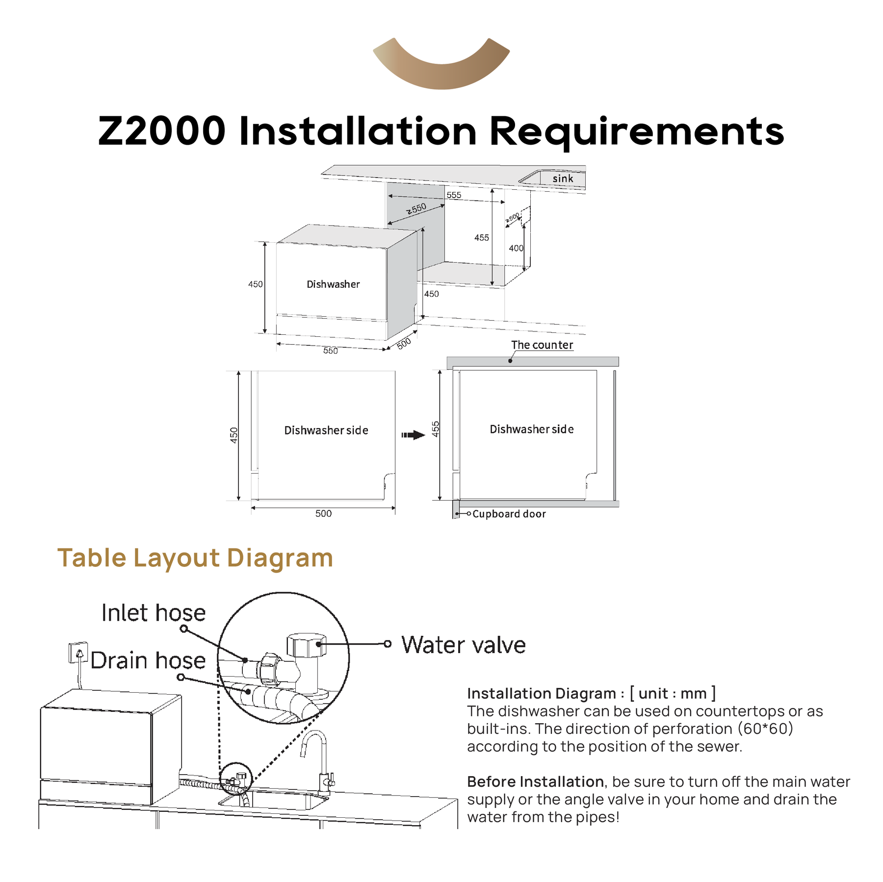 Dreame Z2000 Tabletop Dishwasher Dreame MY
